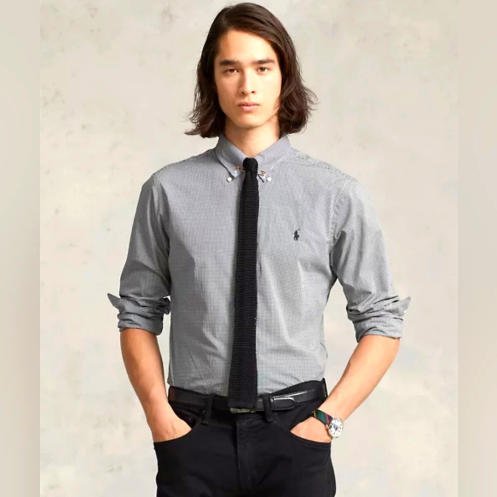 Ralph Lauren Classic Fit Checked Poplin Shirt XXL 18 1/2